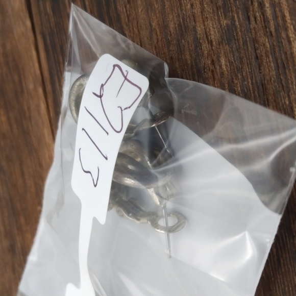 Birds nest silver tone vintage earrings E2113 - Picture 4 of 4